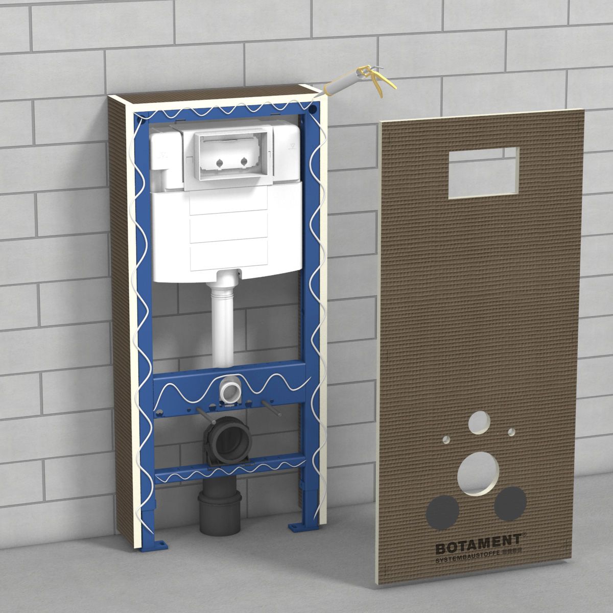 Jak zabudować stelaż podtynkowy WC – czyli WC Set od firmy Botament® wc set Botament z logo